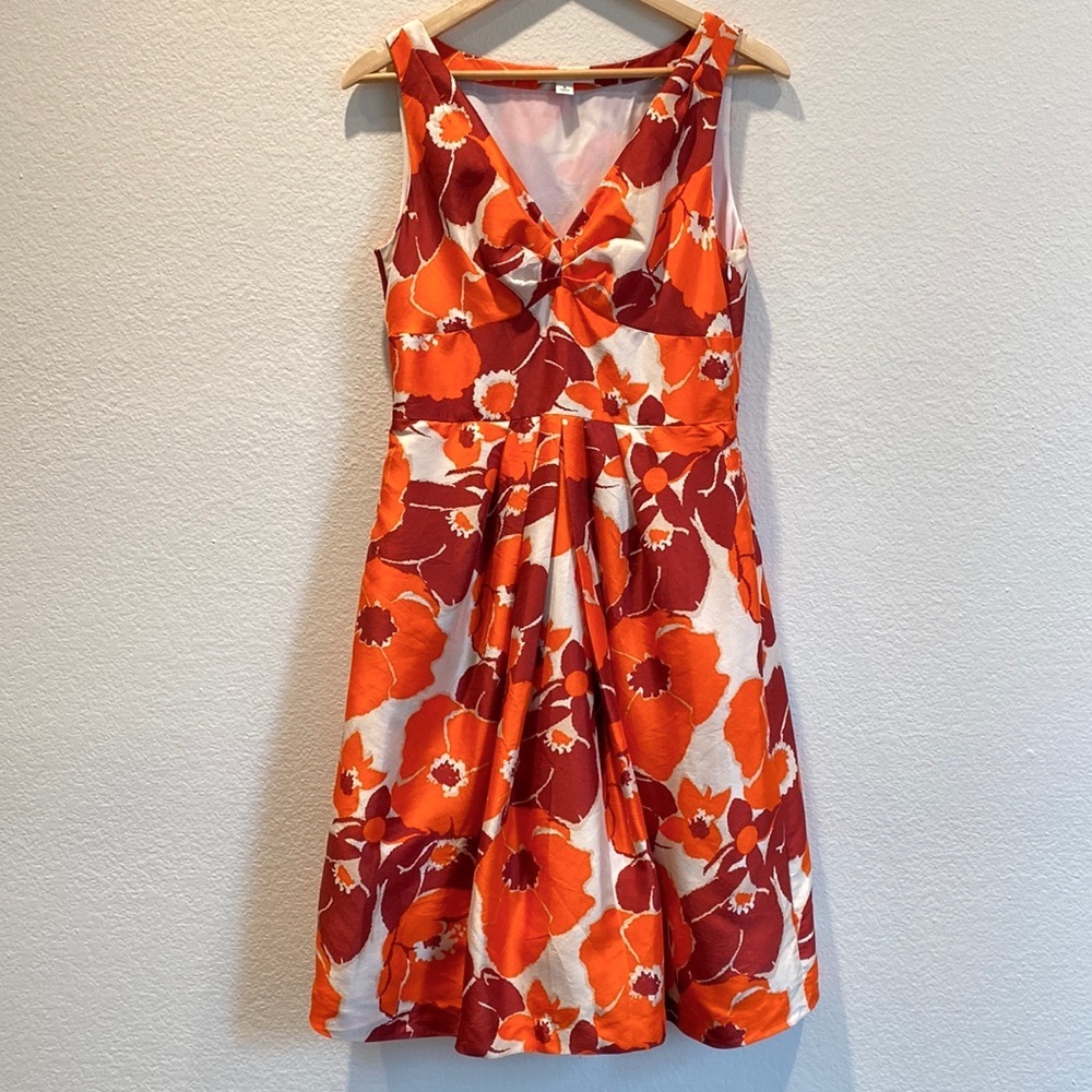 Banana Republic- Floral Silk Dress with Pockets! (6)